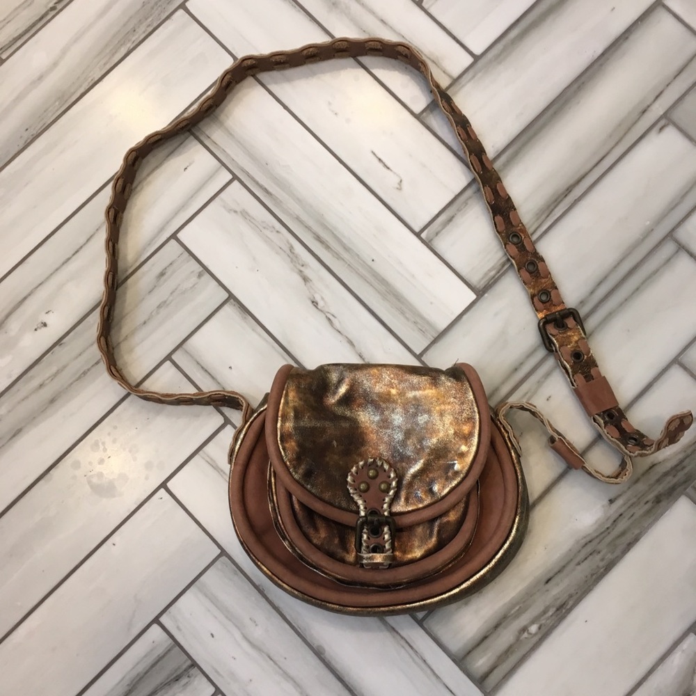 metallic crossbody